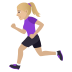 🏃🏼‍♀️ woman running: medium-light skin tone display on JoyPixels